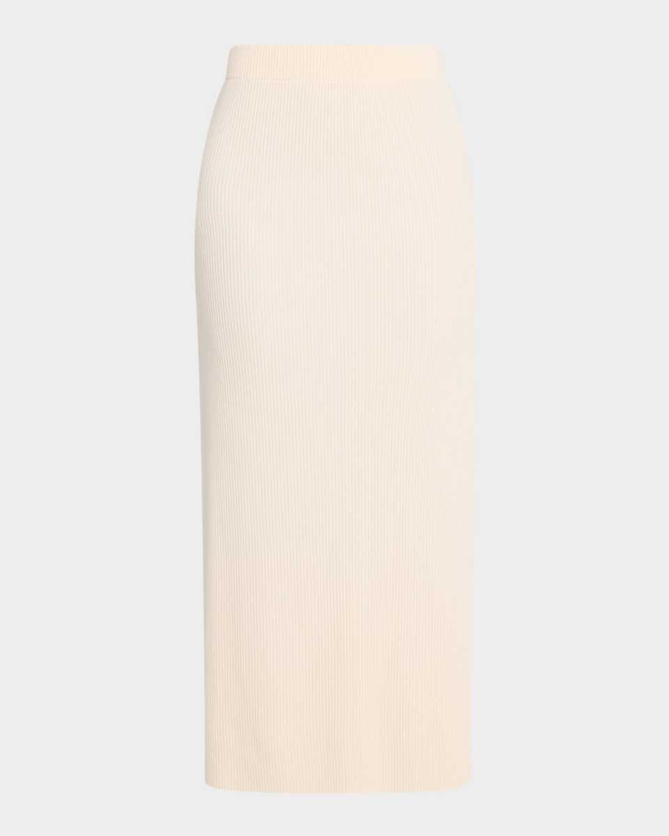 Ribbed Ankle-Length Skirt